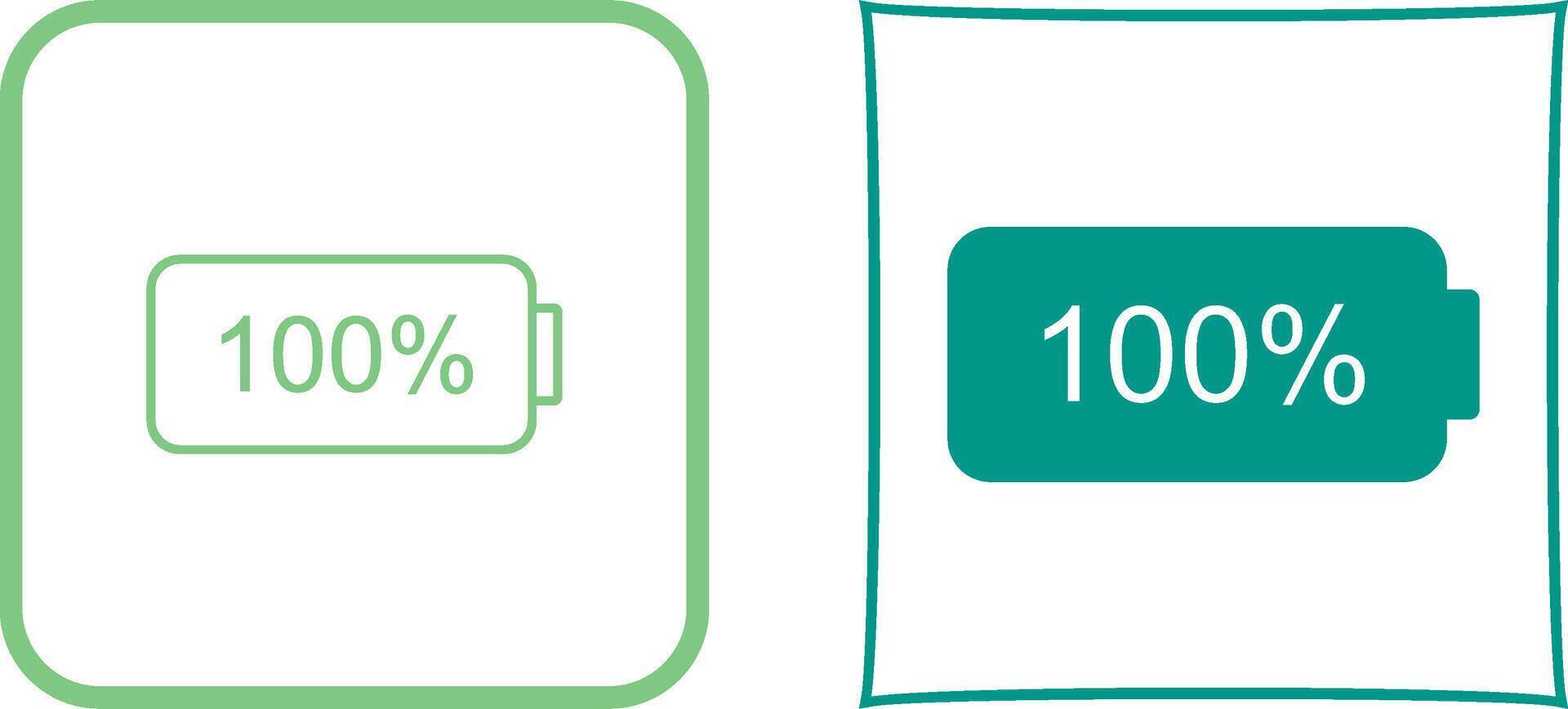 Unique Full Battery Icon Design vector