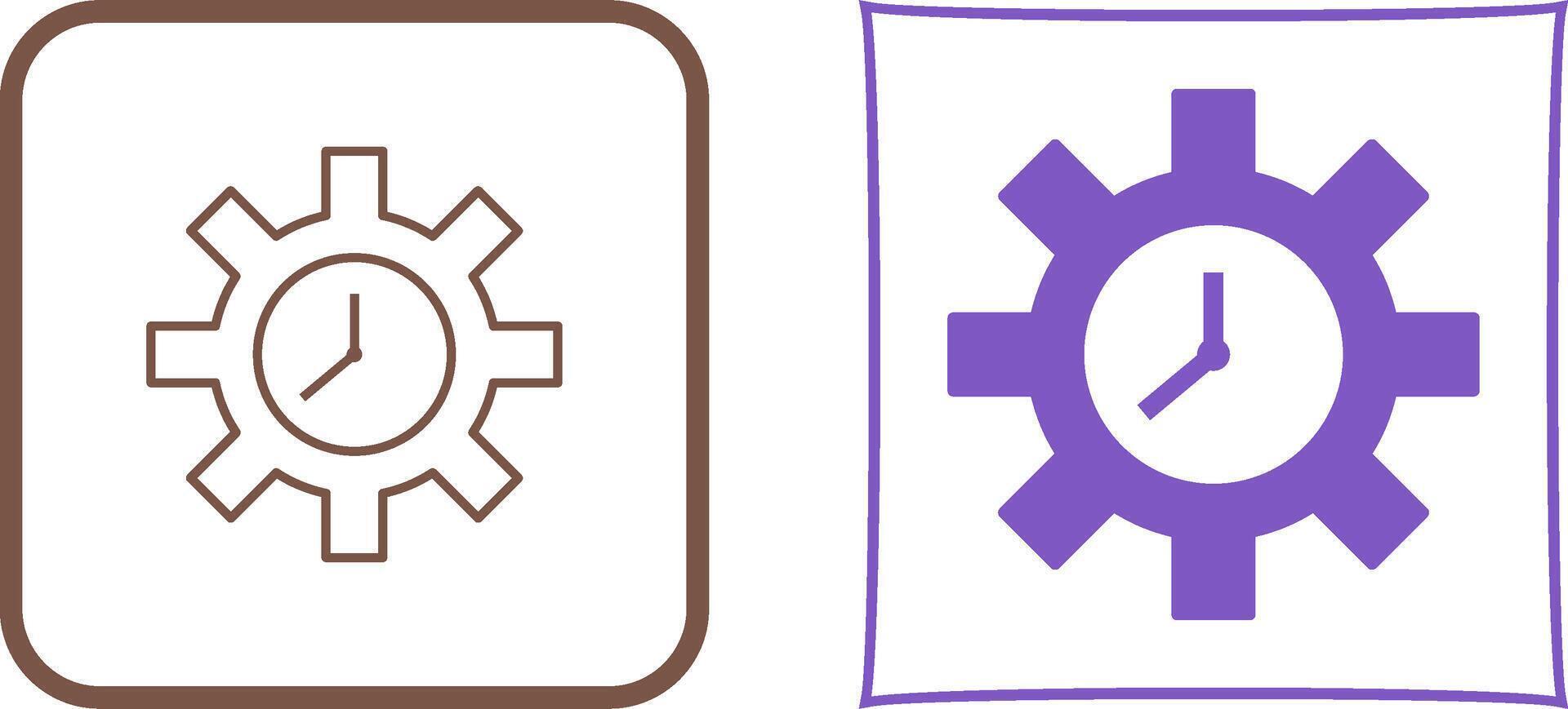 Unique Time Optimization Icon Design vector