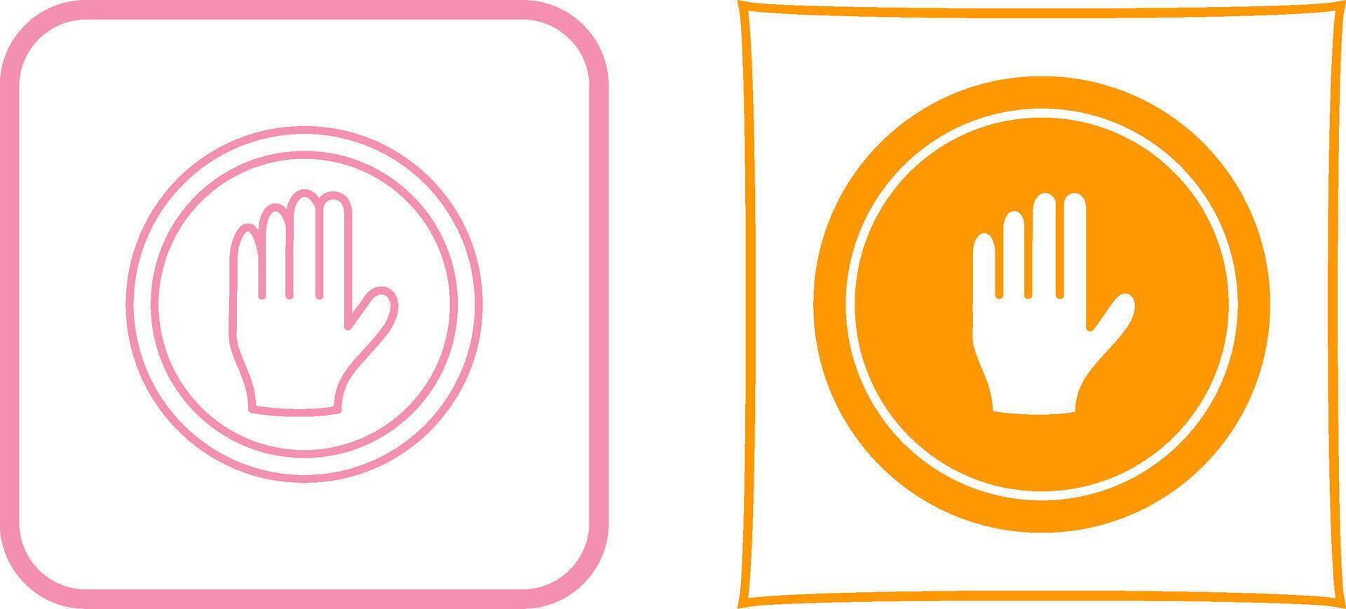 Halt Icon Design vector