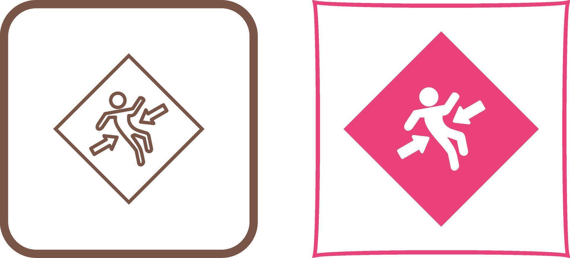 Crush Zone Icon Design vector