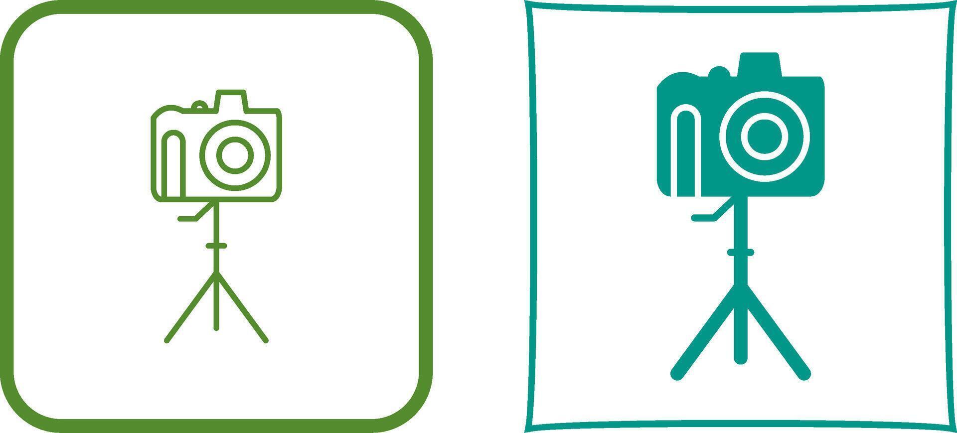 Unique Camera on Stand Icon Design vector