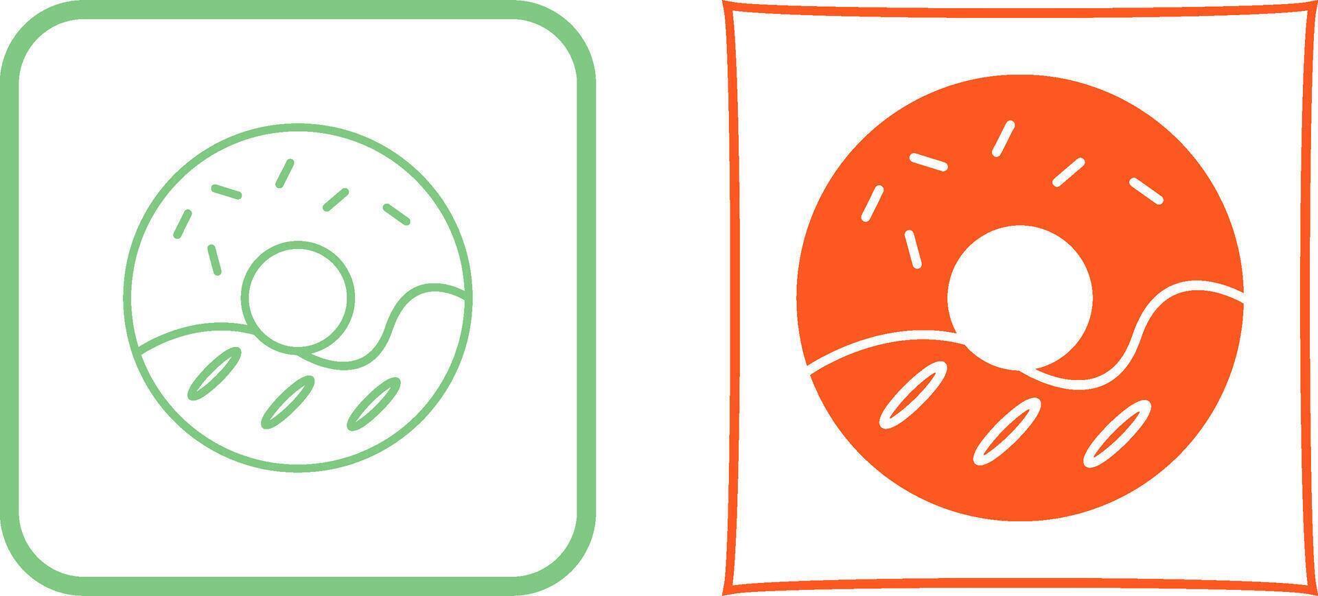 Cream Doughnut Icon Design vector