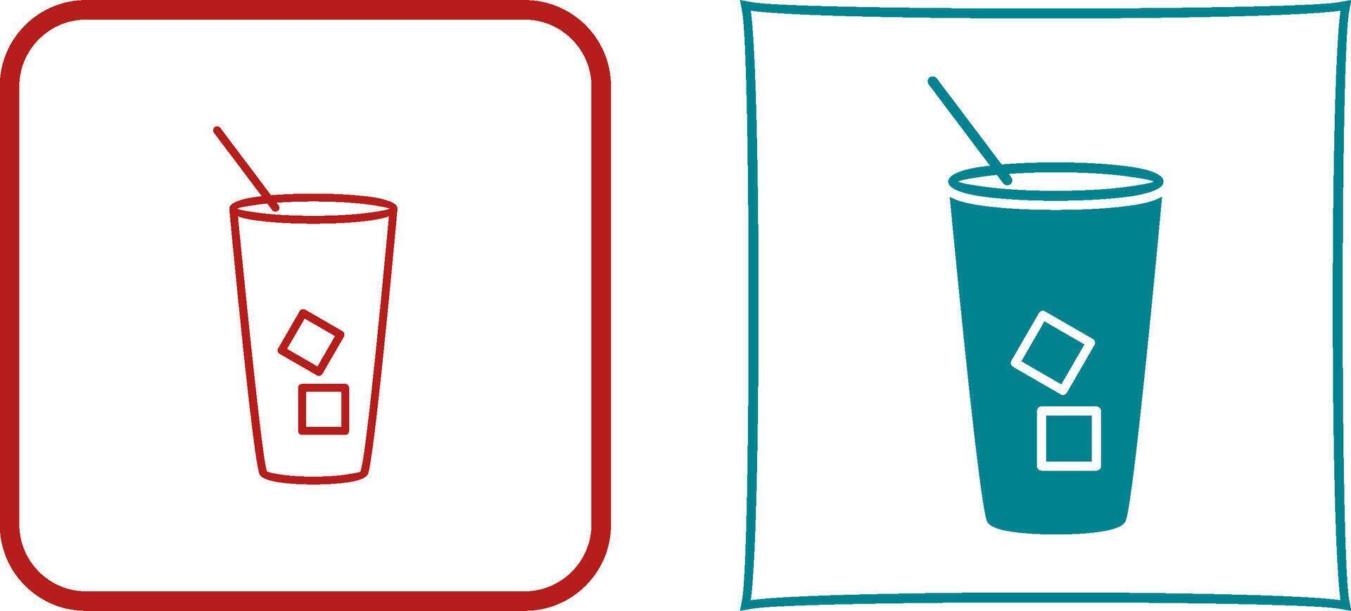 Iced Coffee Icon Design vector