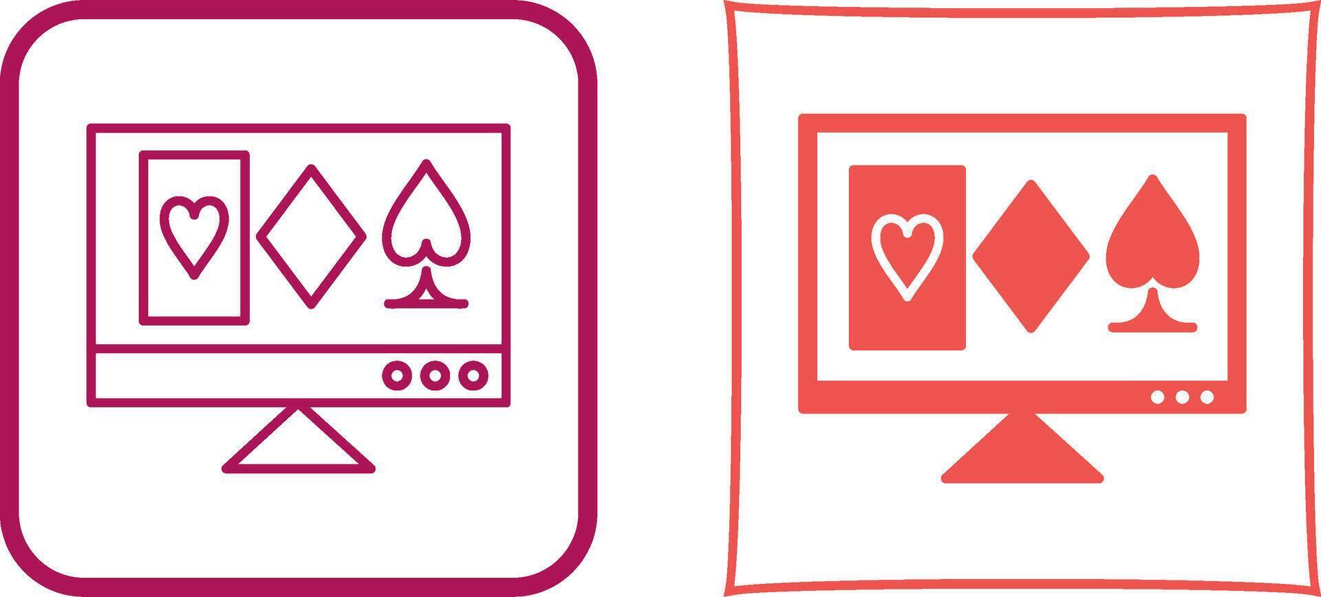 Online Gambling Icon Design vector