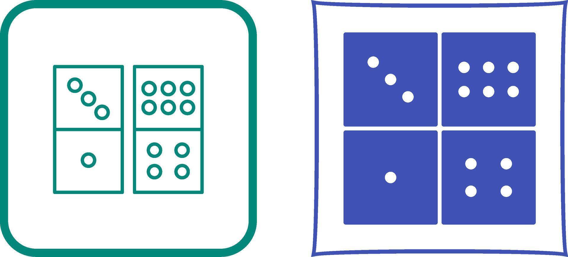 Domino Game Icon Design vector