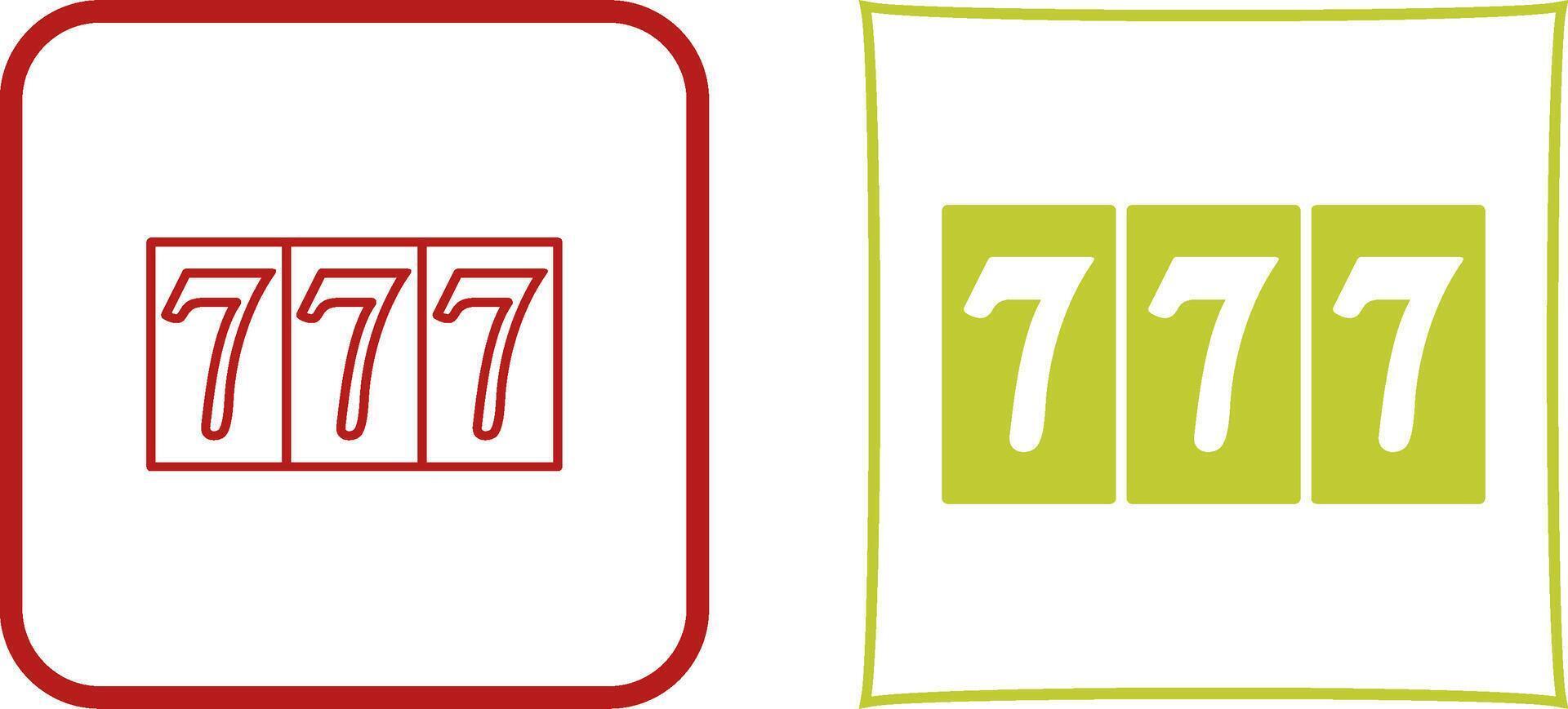 Triple Sevens Icon Design vector