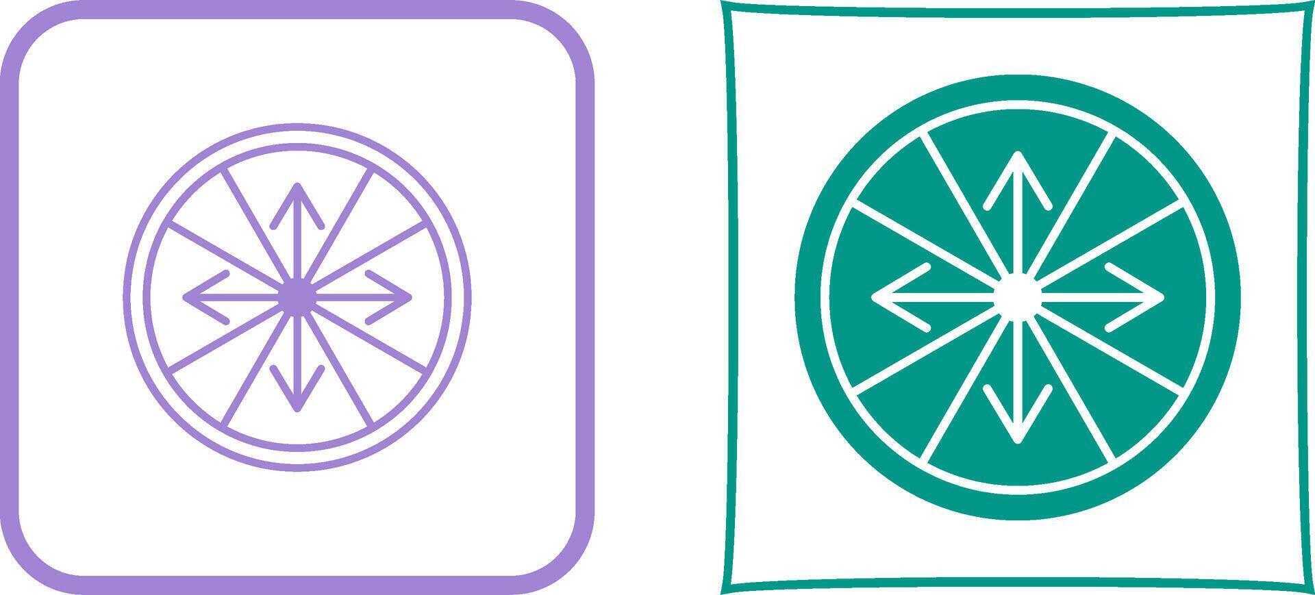 Roulette with Arrow Icon Design vector