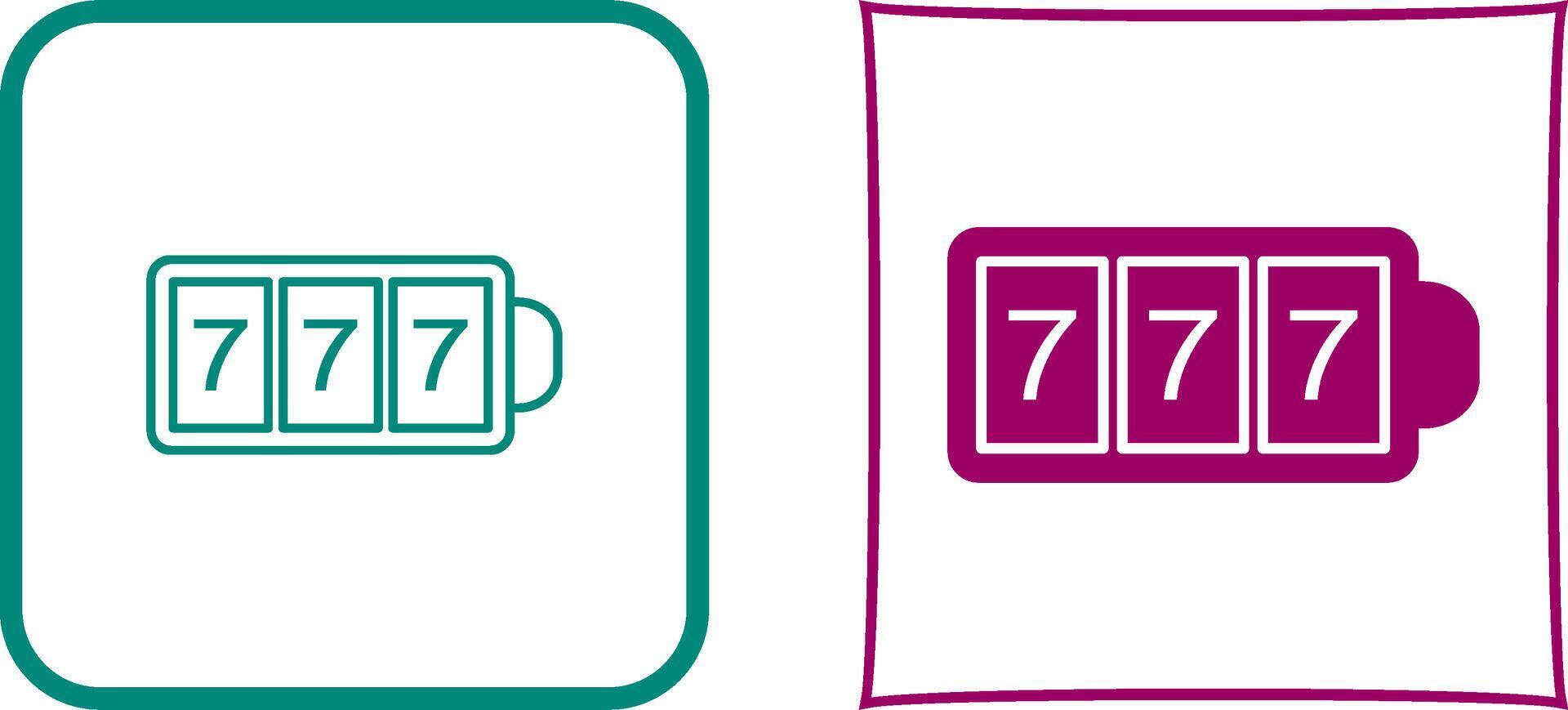 Slot Machine with Sevens Icon Design vector