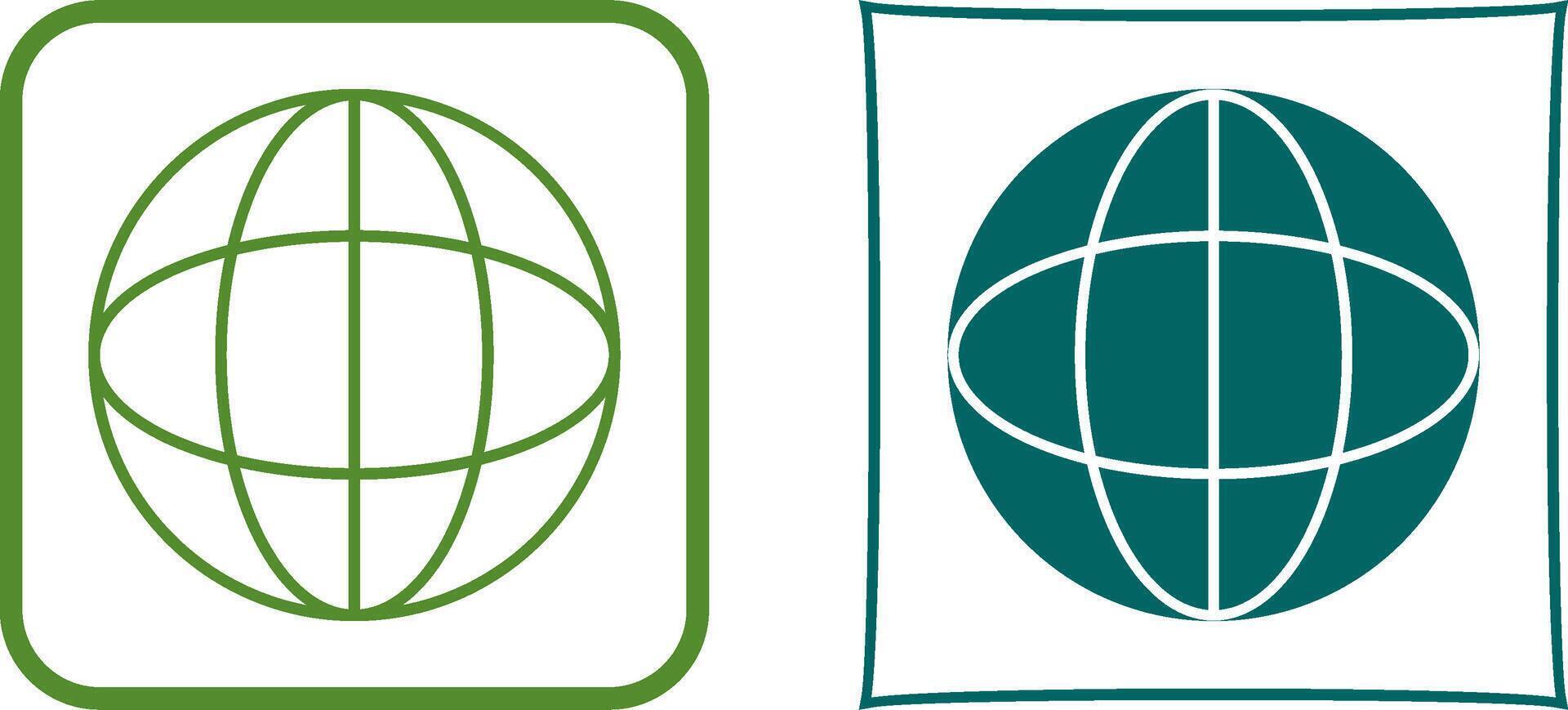 Unique Globe Icon Design vector