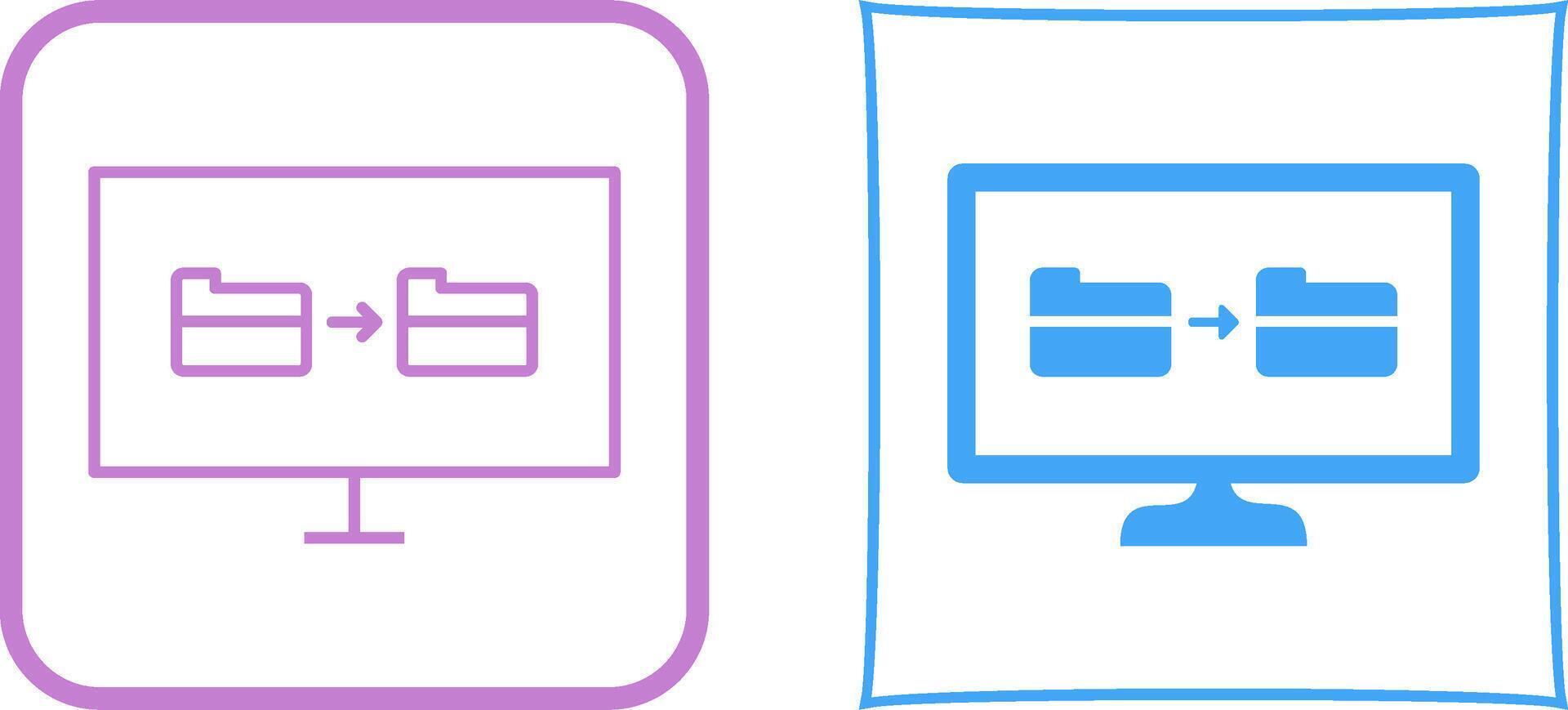 Unique File Sharing Icon Design vector