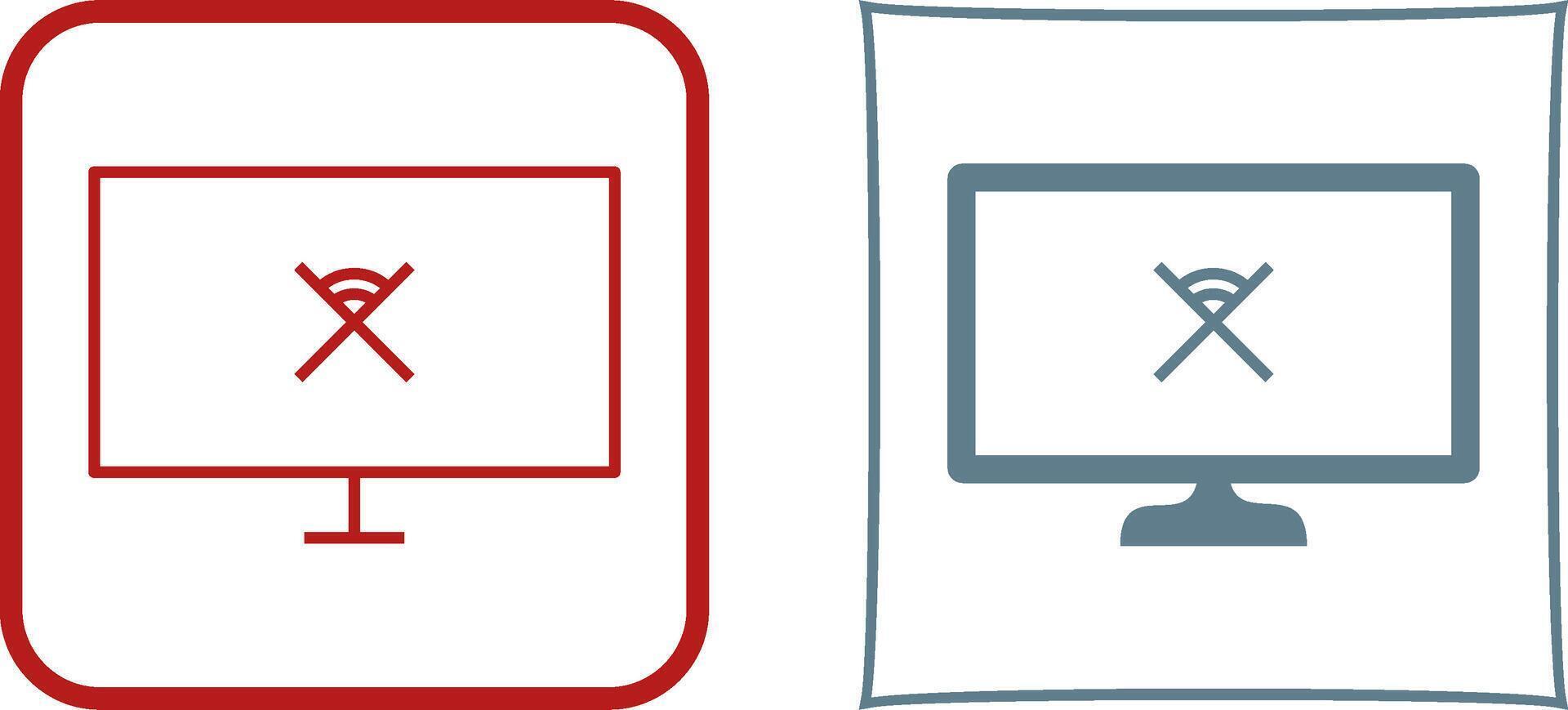 Unique Disconnected Network Icon Design vector