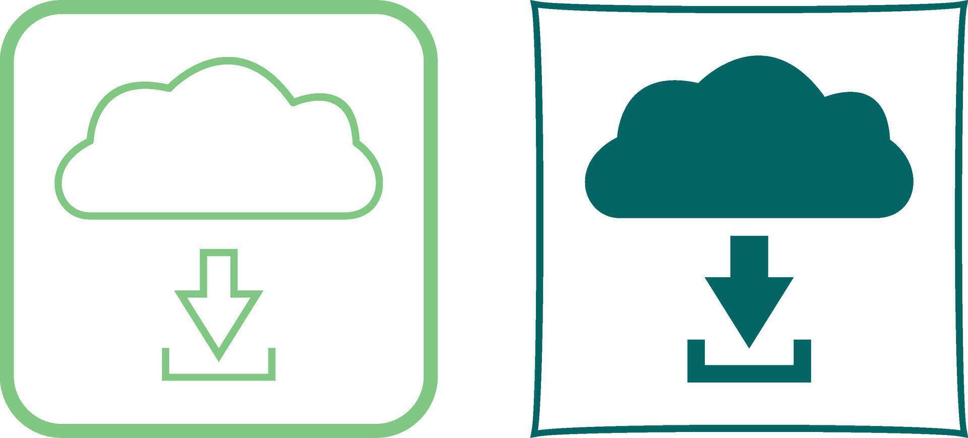 Unique Download from Cloud Icon Design vector