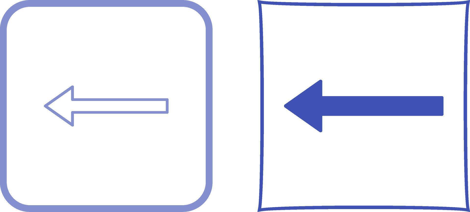 Unique Left Arrow Icon Design vector