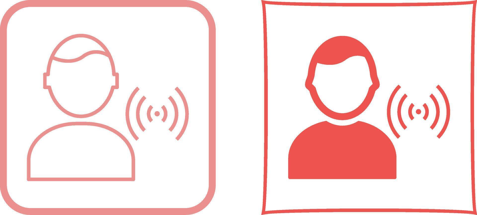 Unique Signal on User Icon Design vector