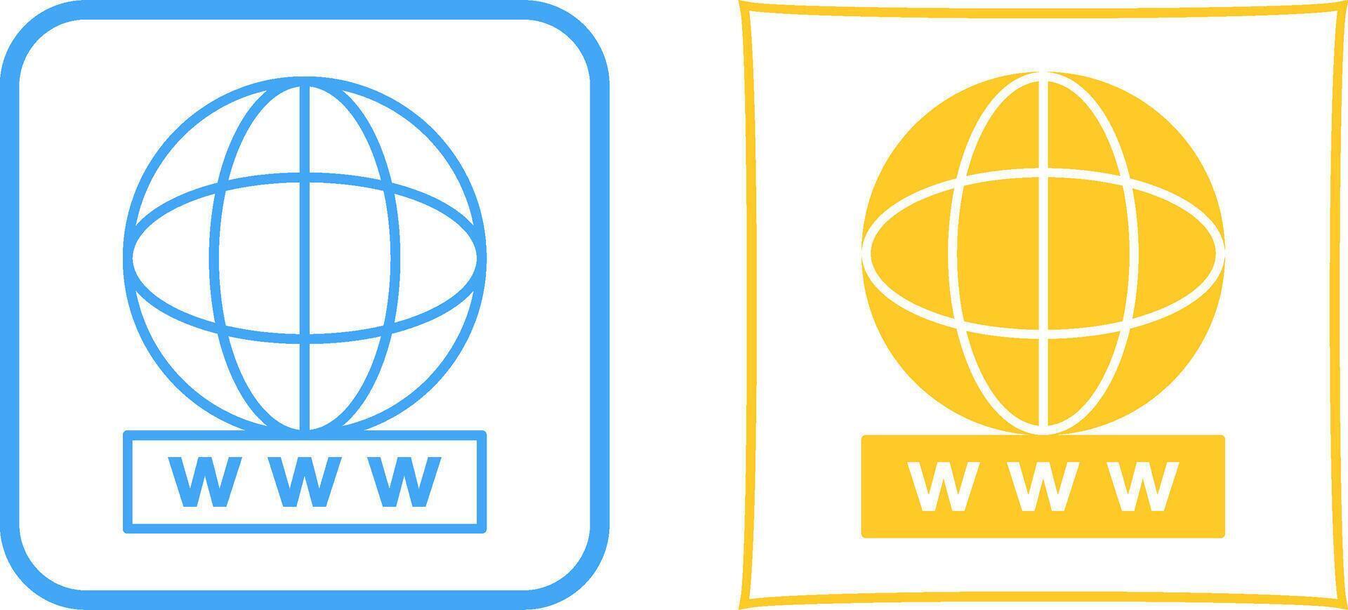 Unique World Wide Web Icon Design vector