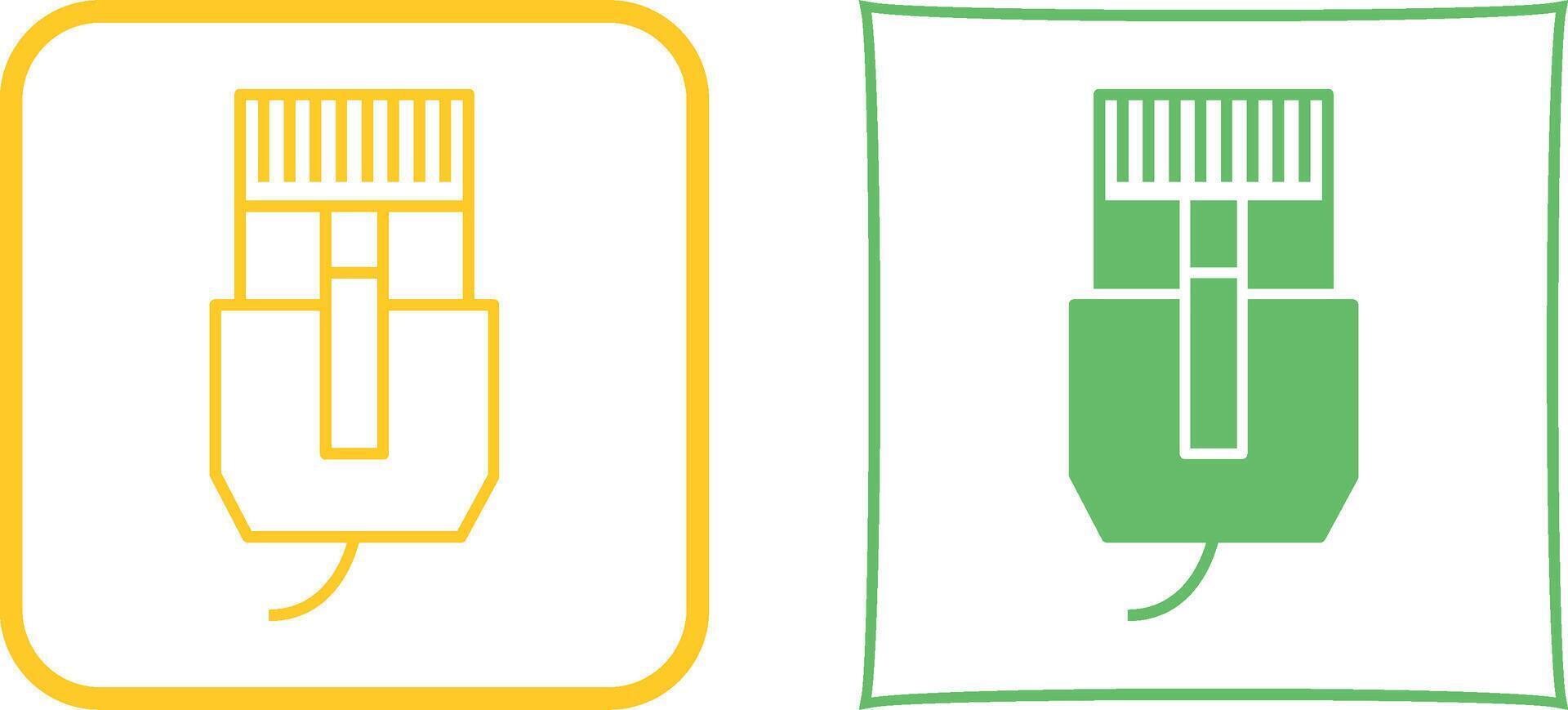 Unique Internet Cable Icon Design vector