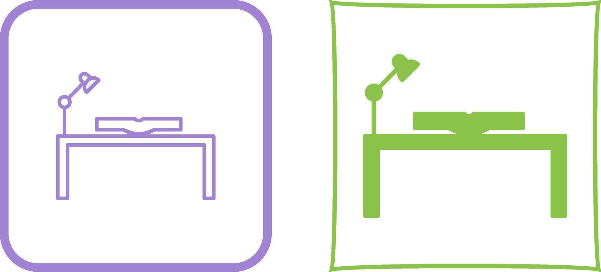 Unique Study Desk Icon Design vector