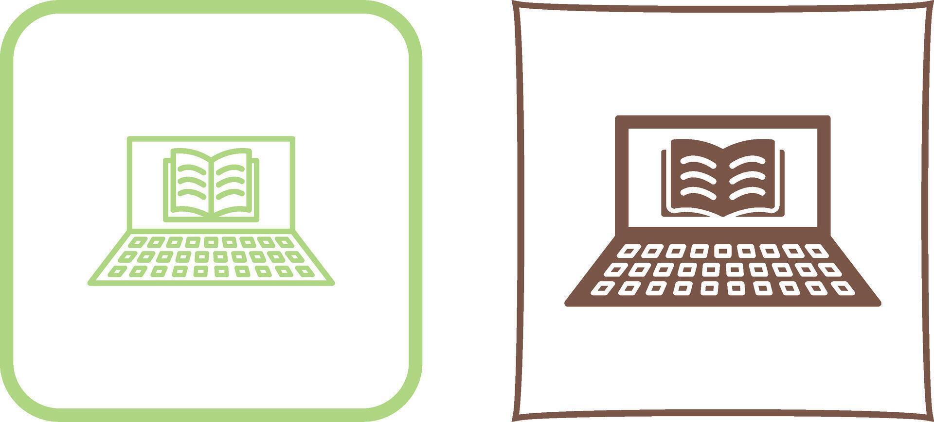 Unique Online Books Icon Design vector