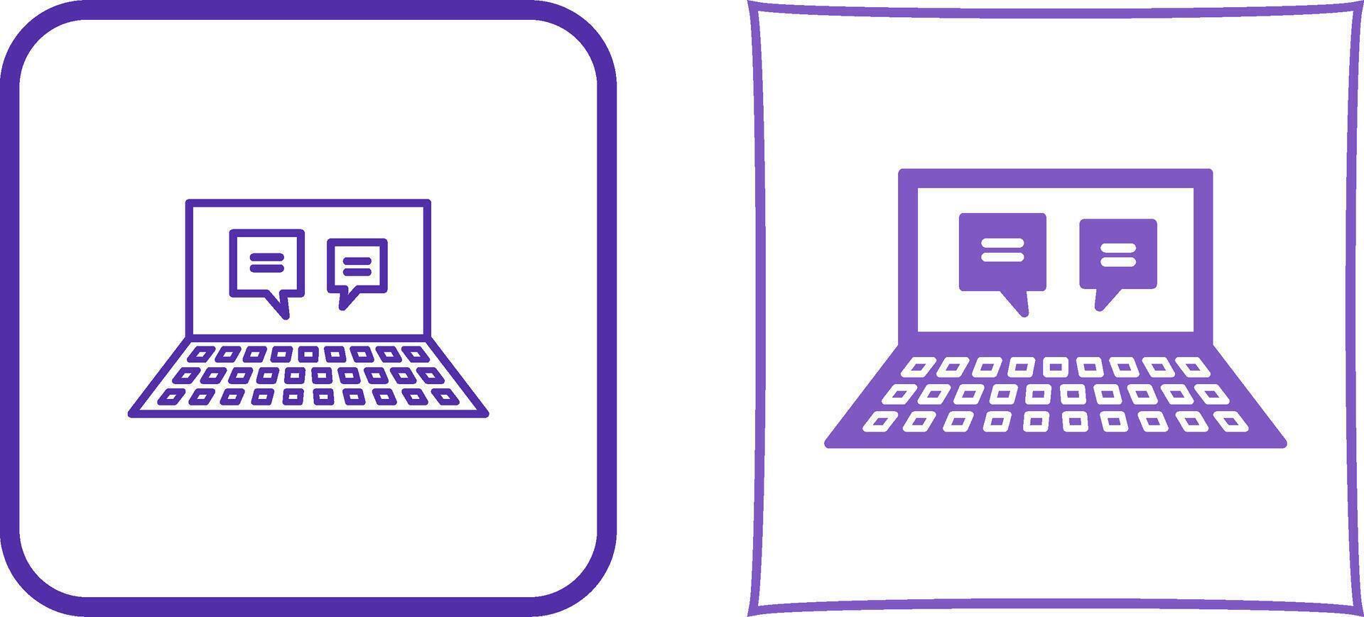Unique Online Converstaion Icon Design vector