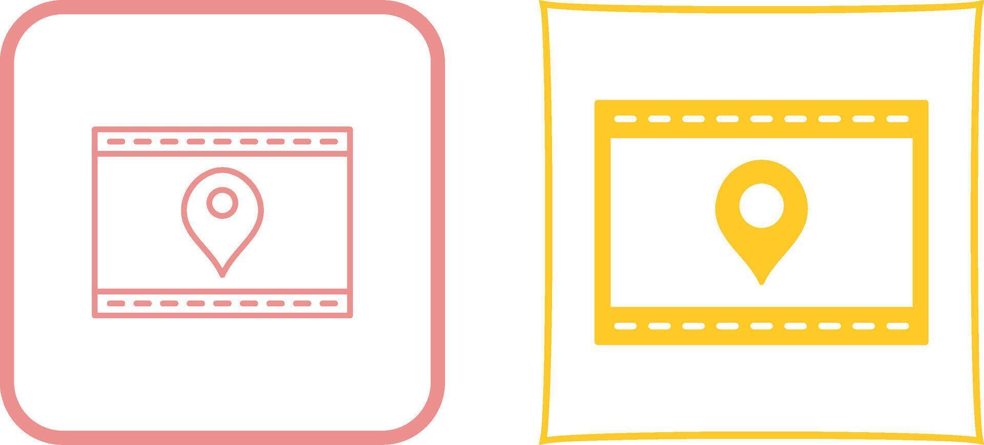Unique Location Web Advertising Icon Design vector