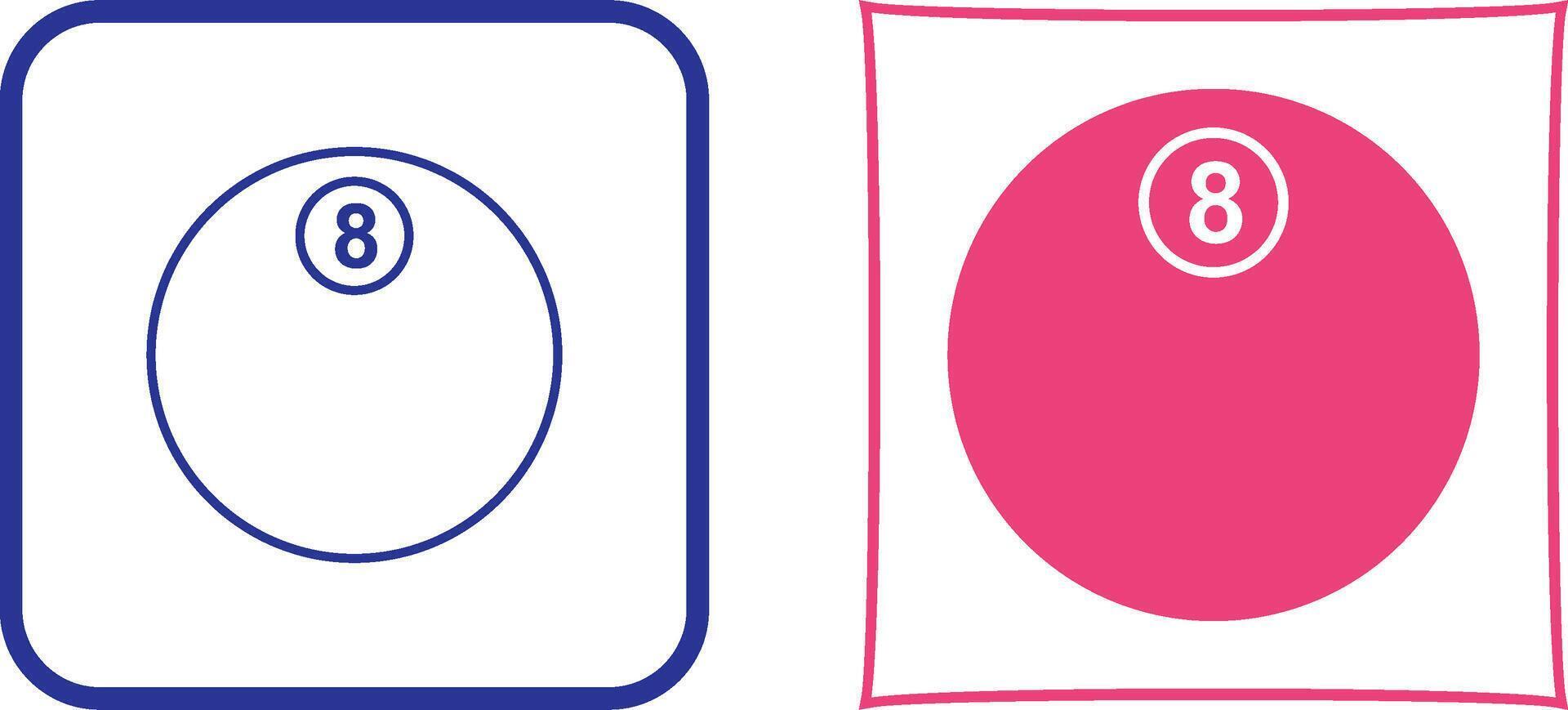 Unique Eight Ball Icon Design vector