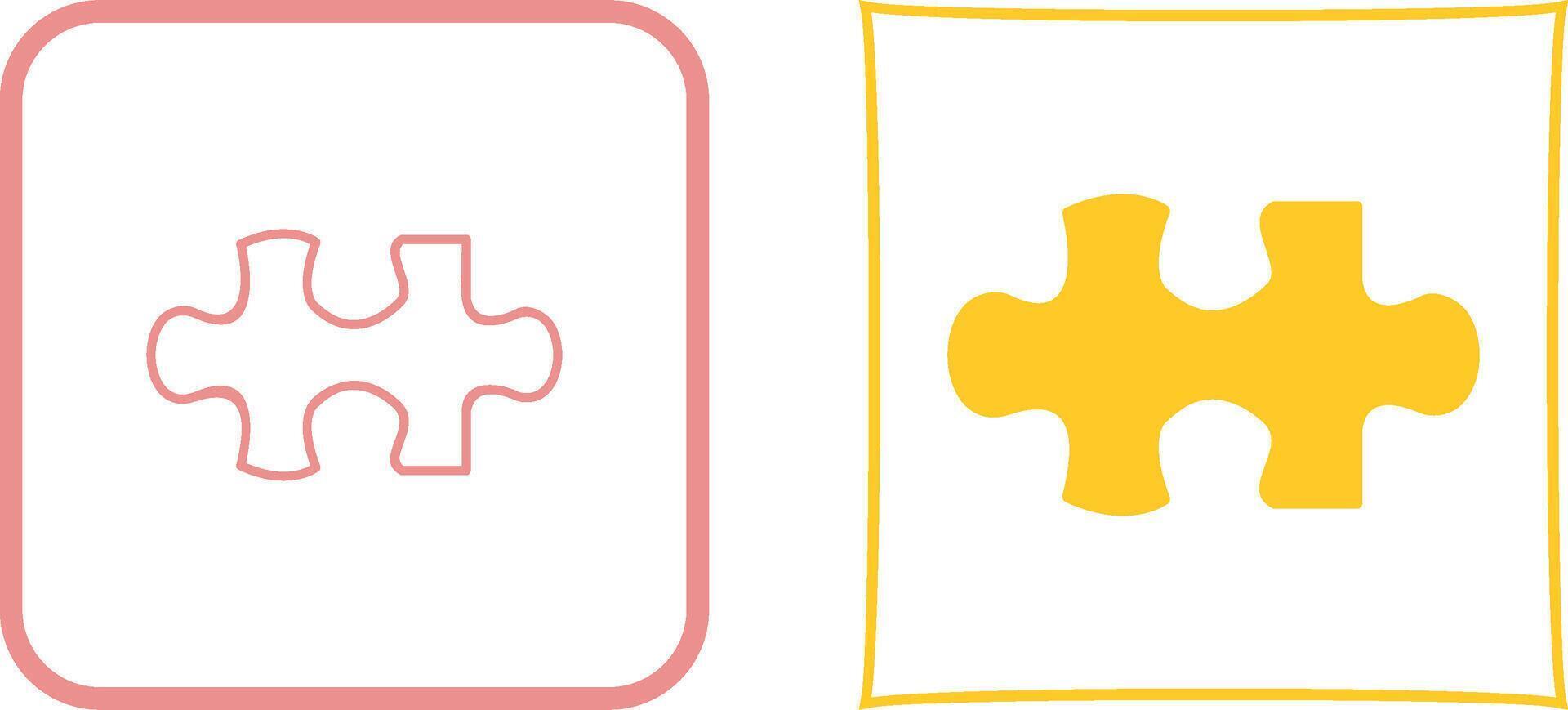 Unique Puzzle Piece Icon Design vector