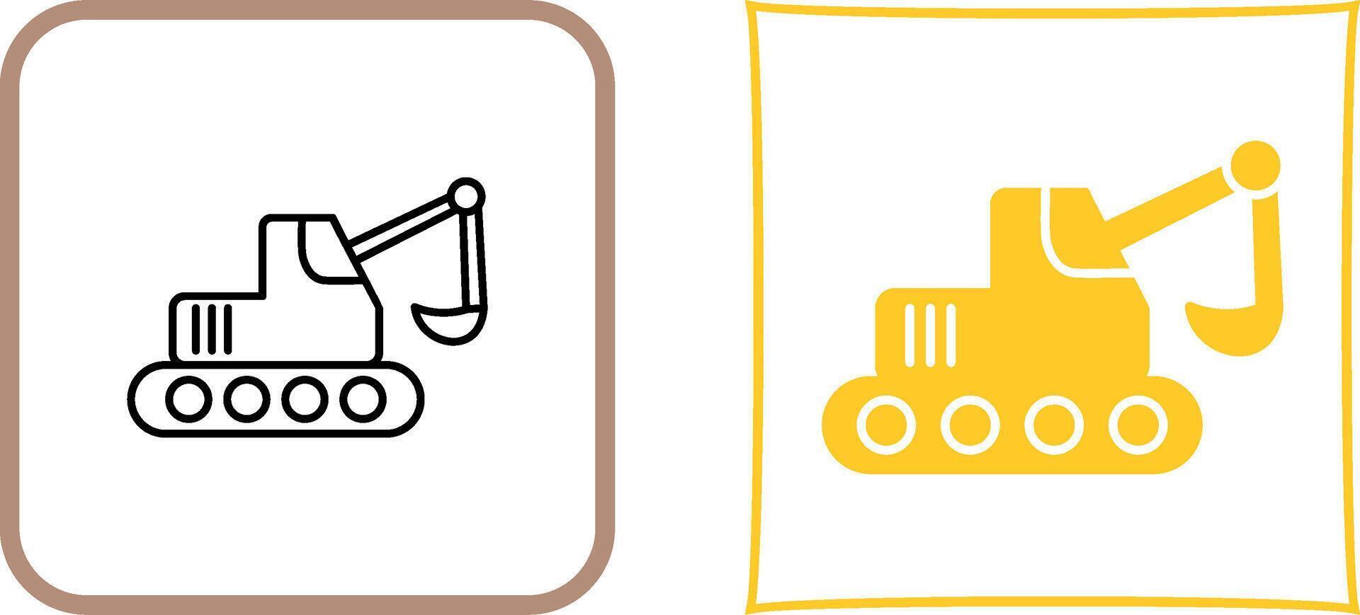 Escavator Icon Design vector