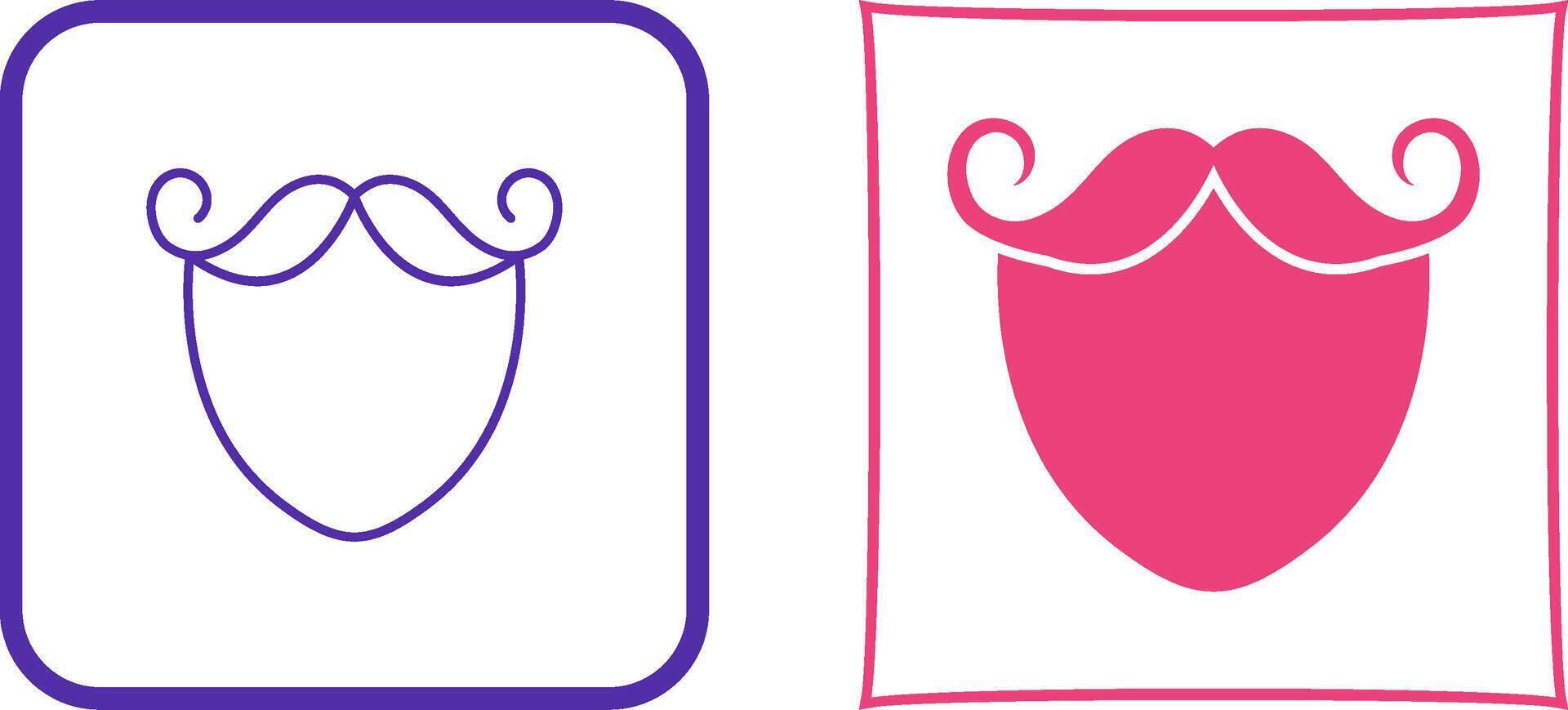 Beard and Moustache Icon Design vector