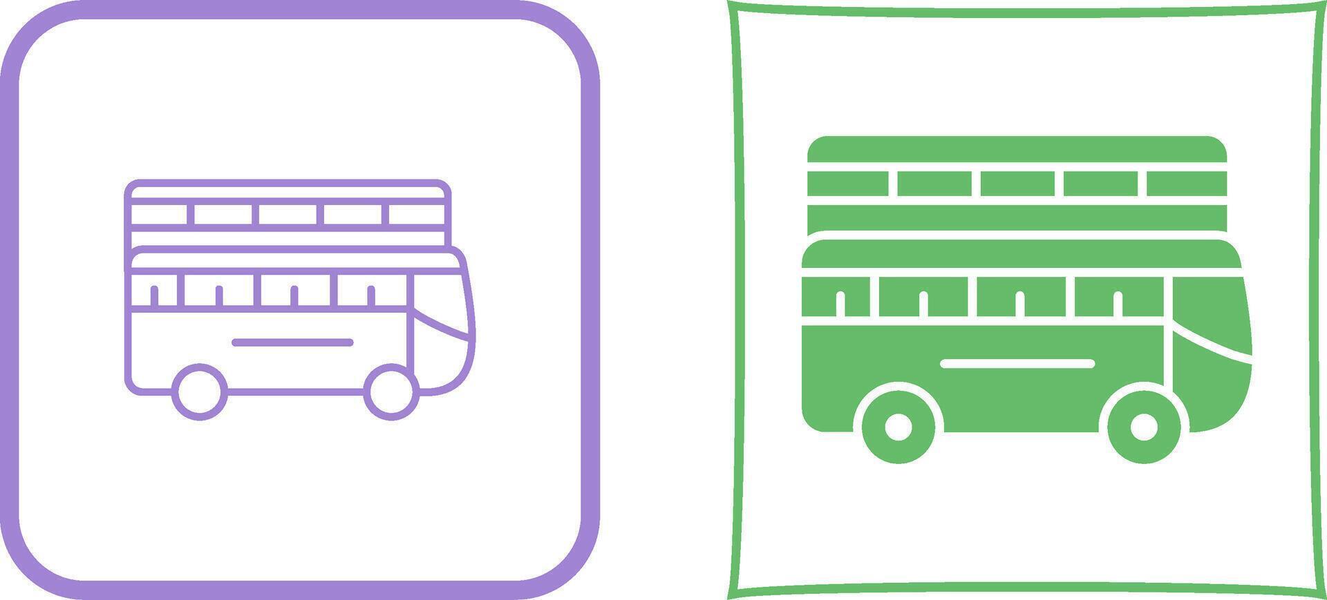 Double Bus Icon Design vector