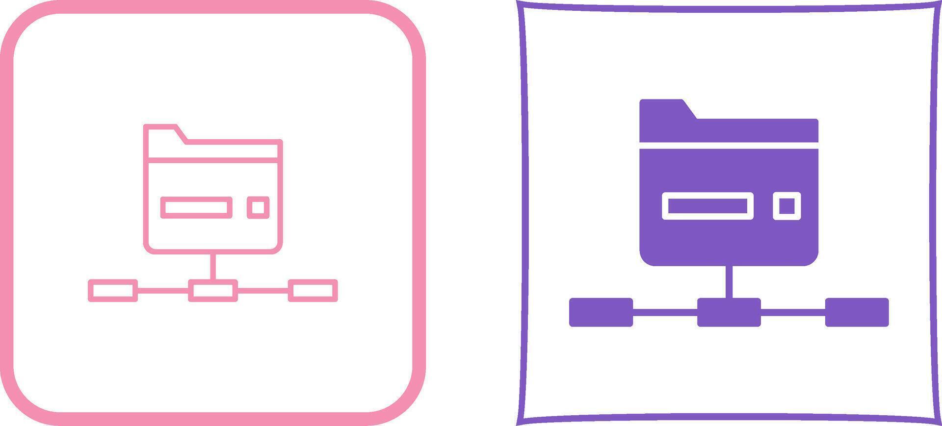 Network Folder Icon Design vector