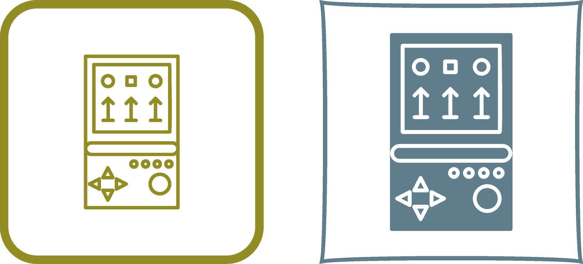Unique Brick Game Icon Design vector