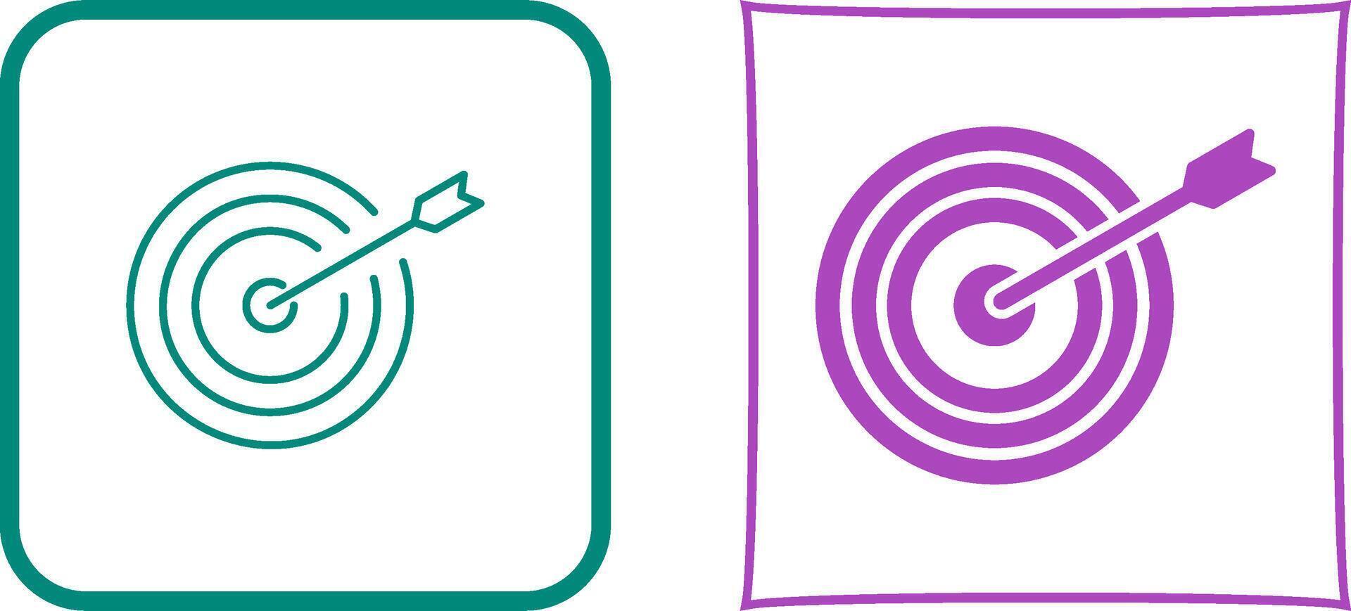 Unique Dartboard Icon Design vector