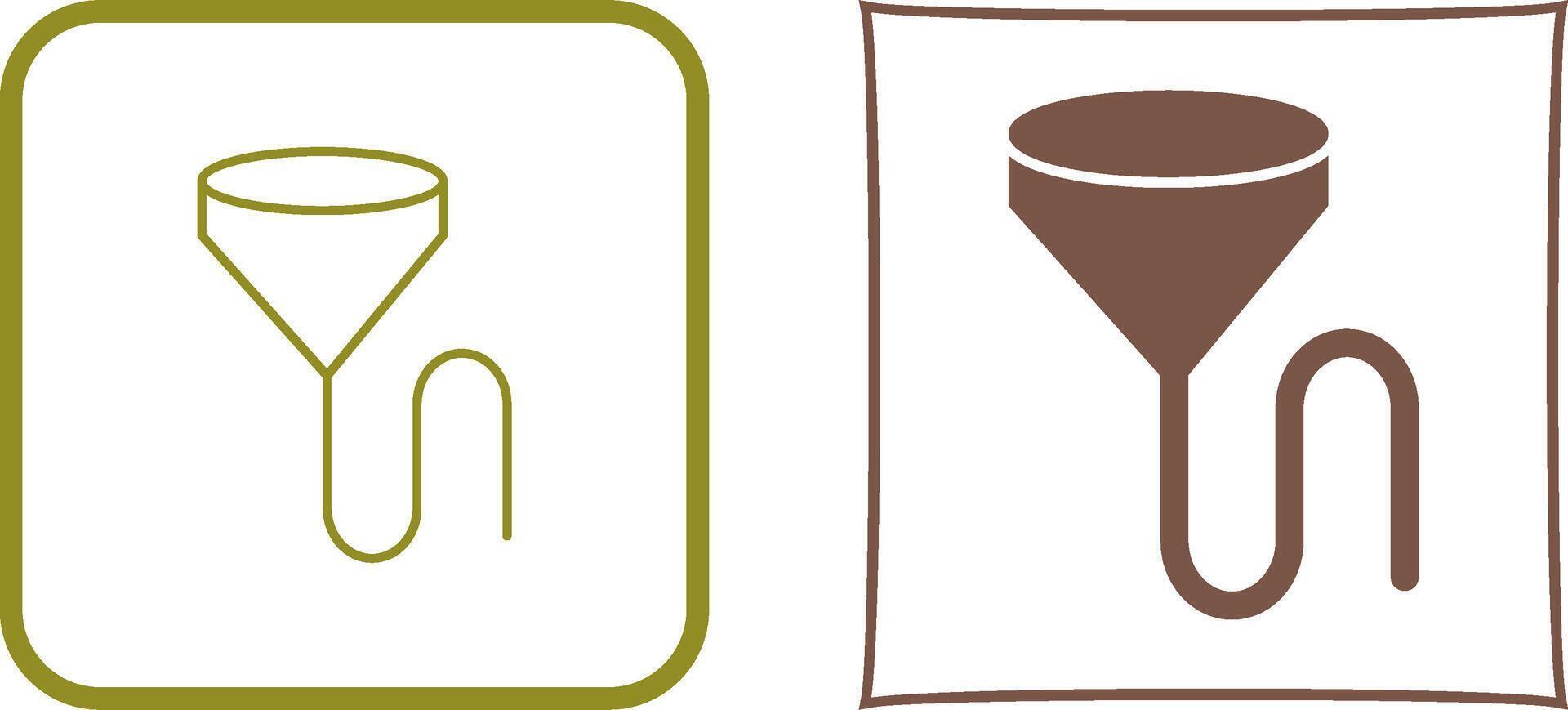 Unique Beer Bong Icon Design vector