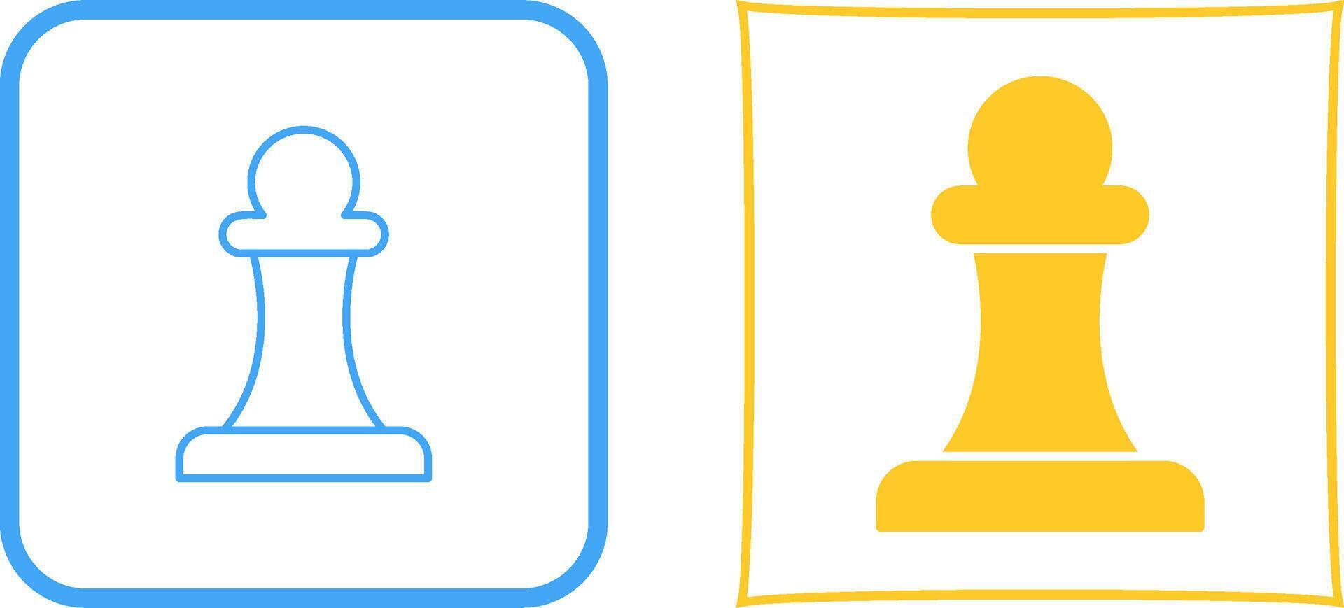 Unique Pawn Icon Design vector