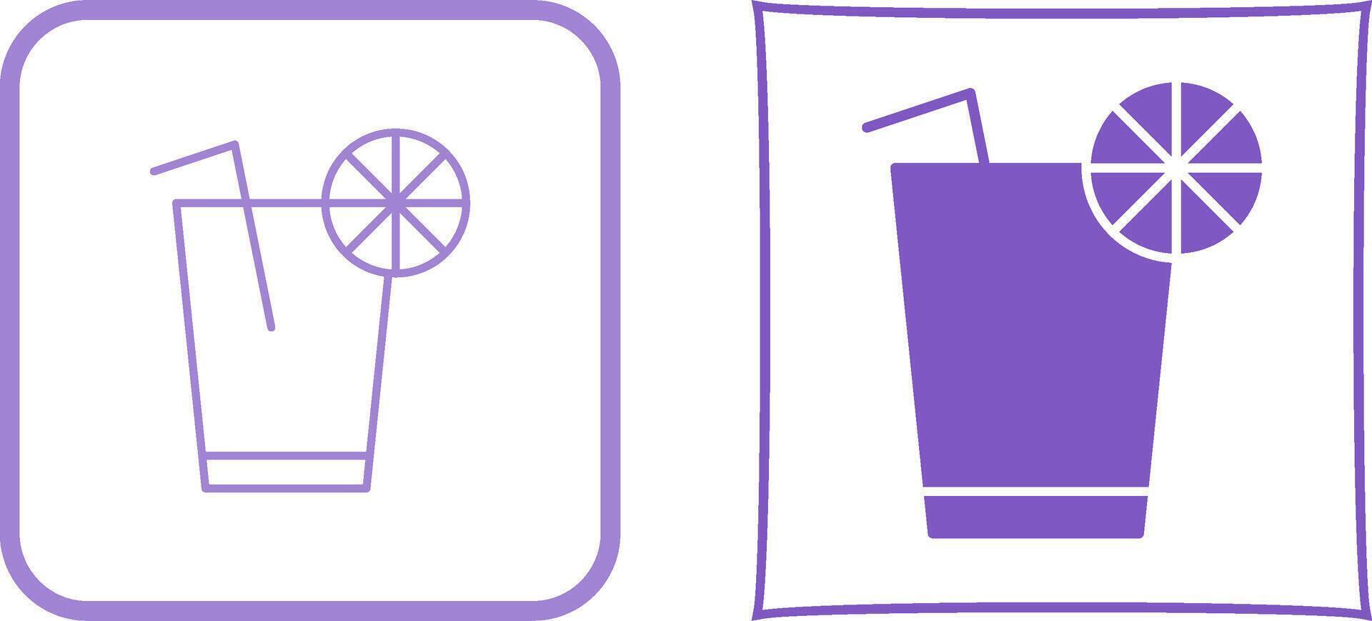 Unique Lemon Juice Icon Design vector