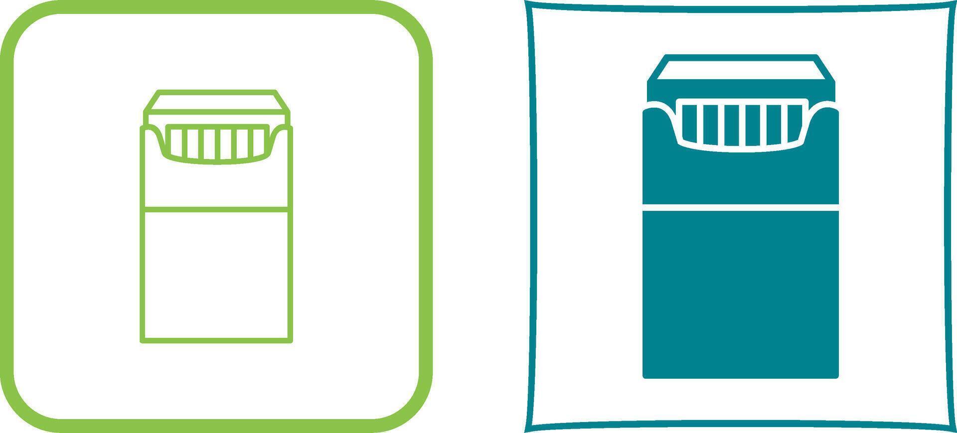 Unique Packet of Cigarettes Icon Design vector