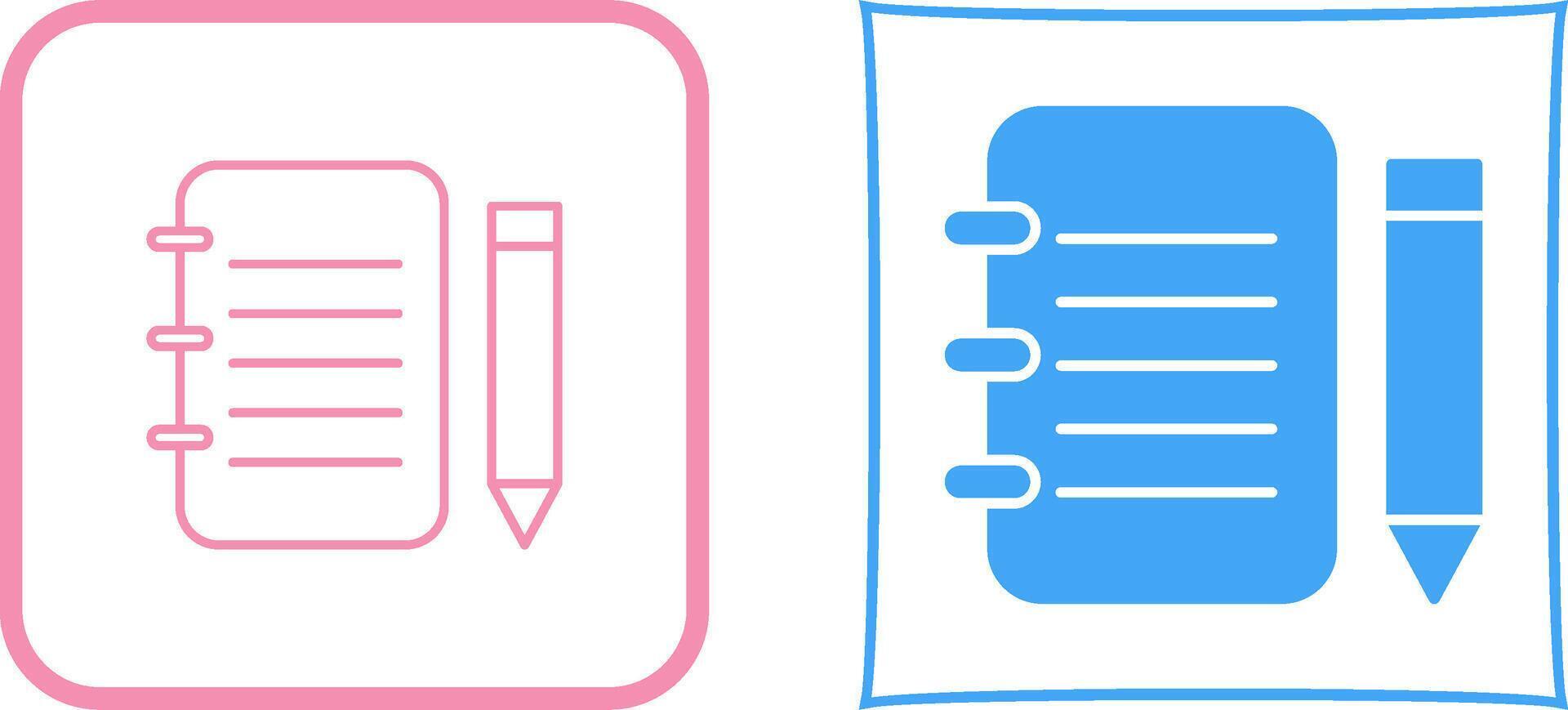 Unique Notepad Icon Design vector
