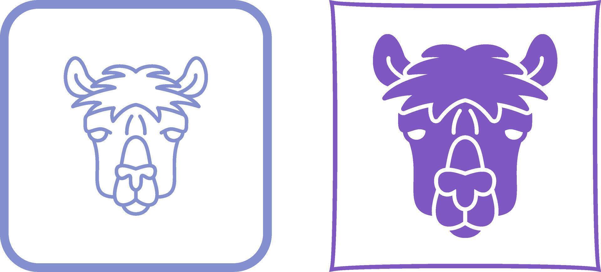 Alpaca Icon Design vector