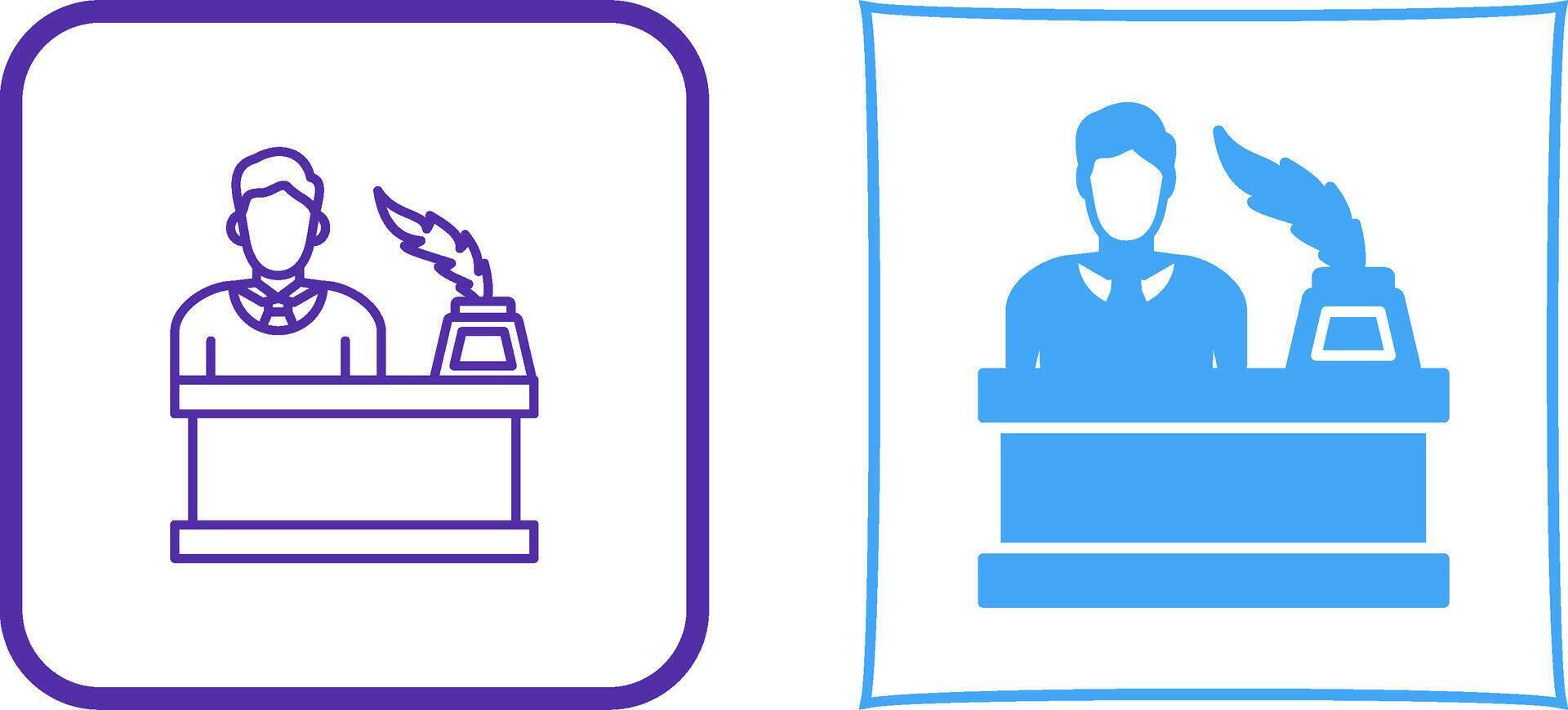 magistrate Icon Design vector