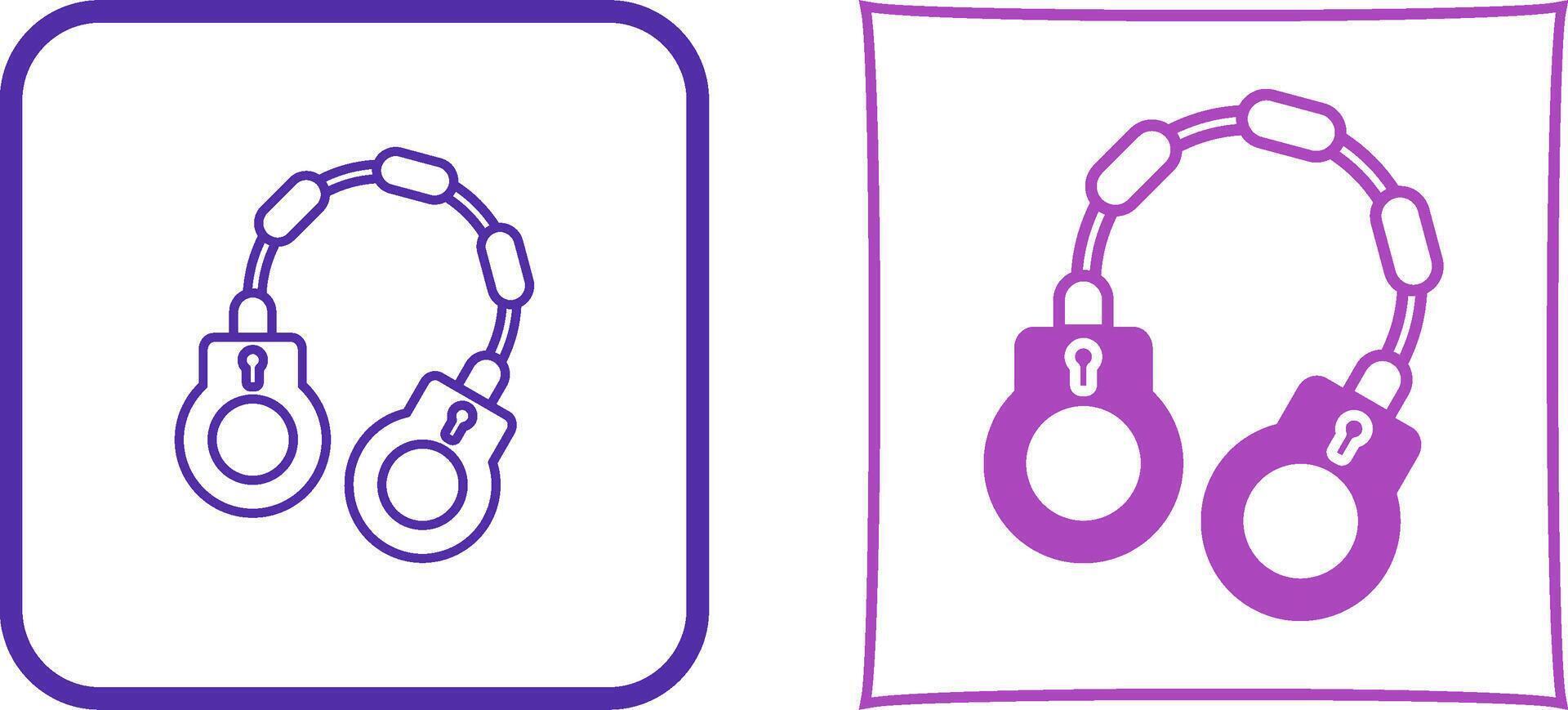 Handcuff Icon Design vector