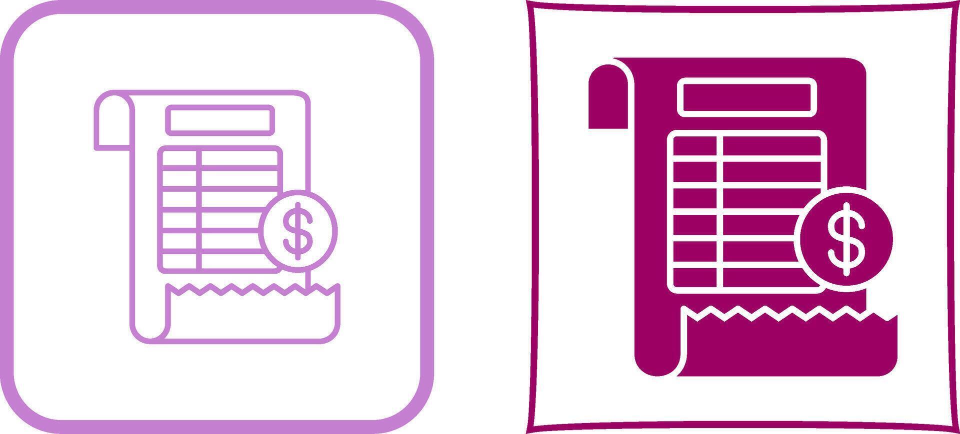 Bill Icon Design vector