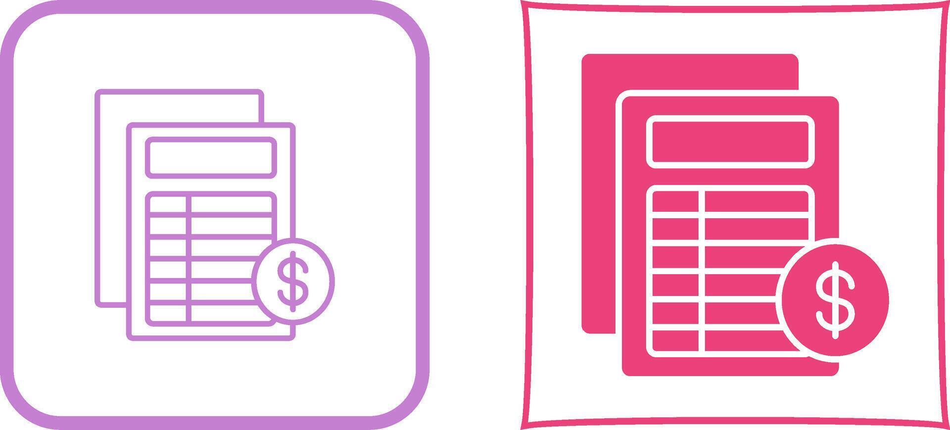 Invoice Icon Design vector