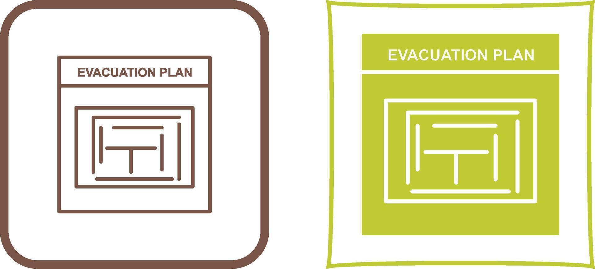 Evacuation Plan Icon Design vector