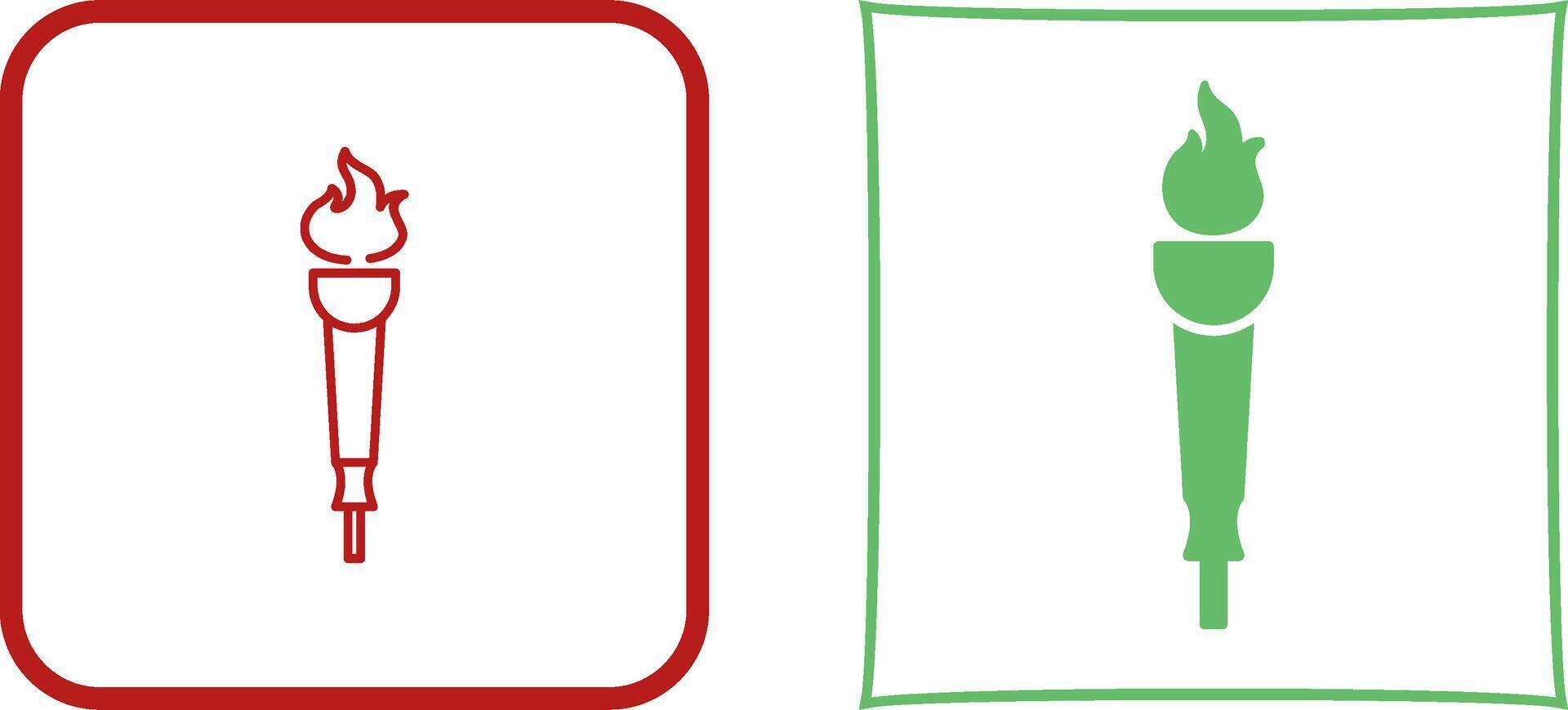 Museum Torch Icon Design vector