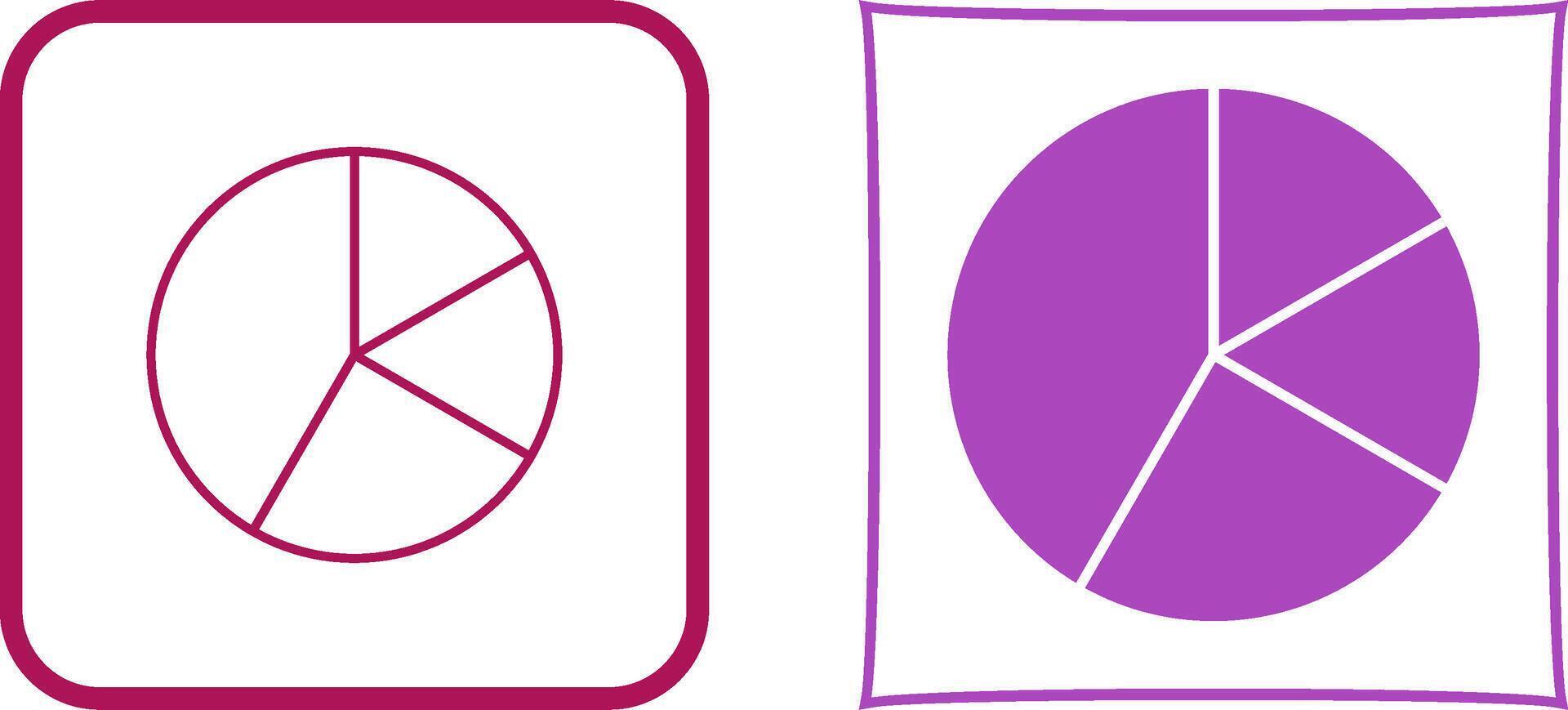 Pie Chart Icon Design vector