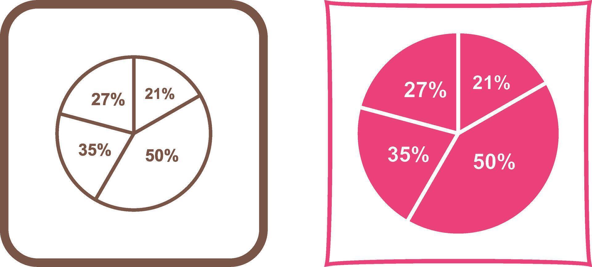 Pie Chart Icon Design vector