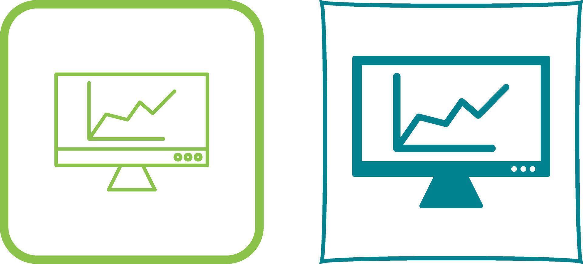 Online Graph Icon Design vector