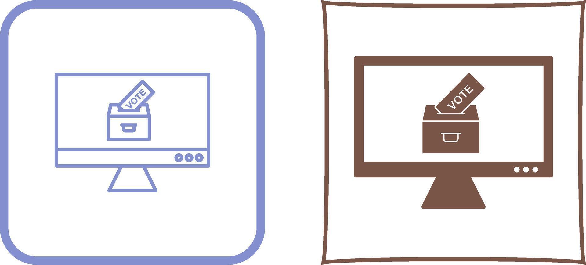 Online Vote Icon Design vector