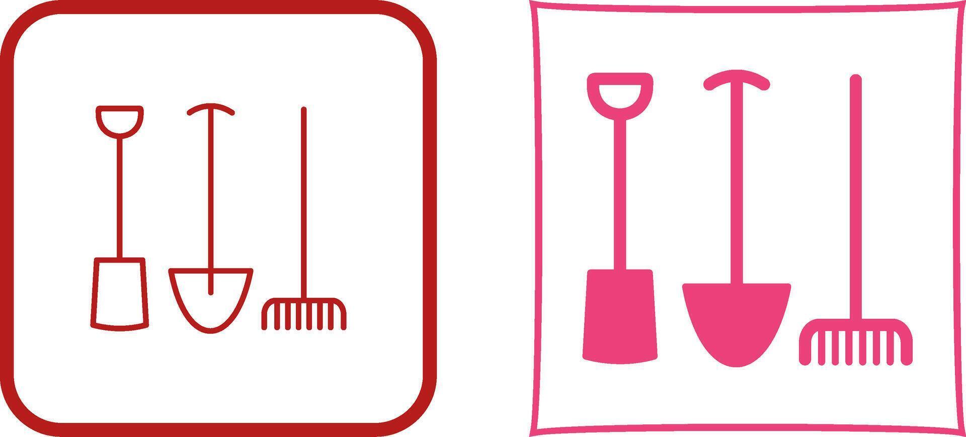 Gardening Tools Icon Design vector