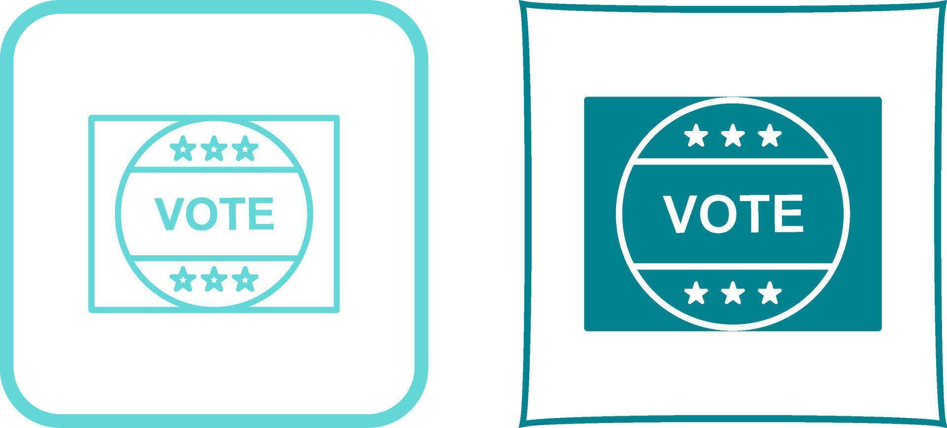 Vote Sticker Icon Design vector